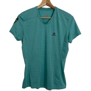 Salomon T Shirt Womens Small Meadowbrook Green Broken Arrow Skyrace Performance